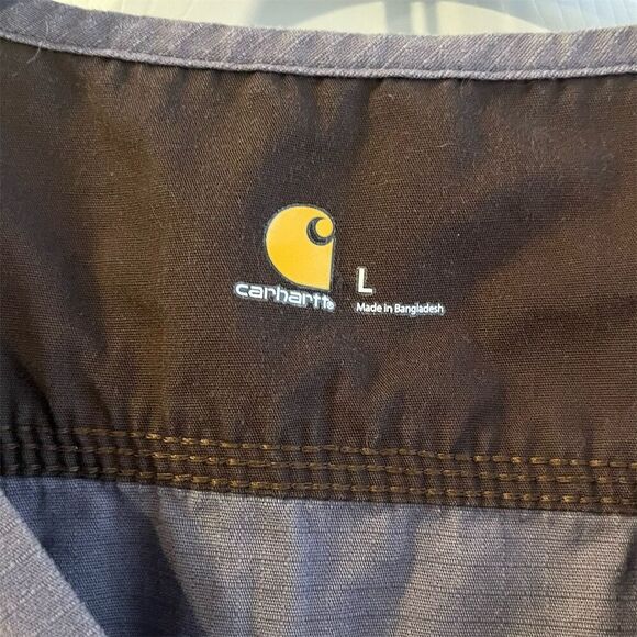 Carhartt Unisex V-Neck Scrub Top Gray Size L Medical Uniform - Picture 3 of 8